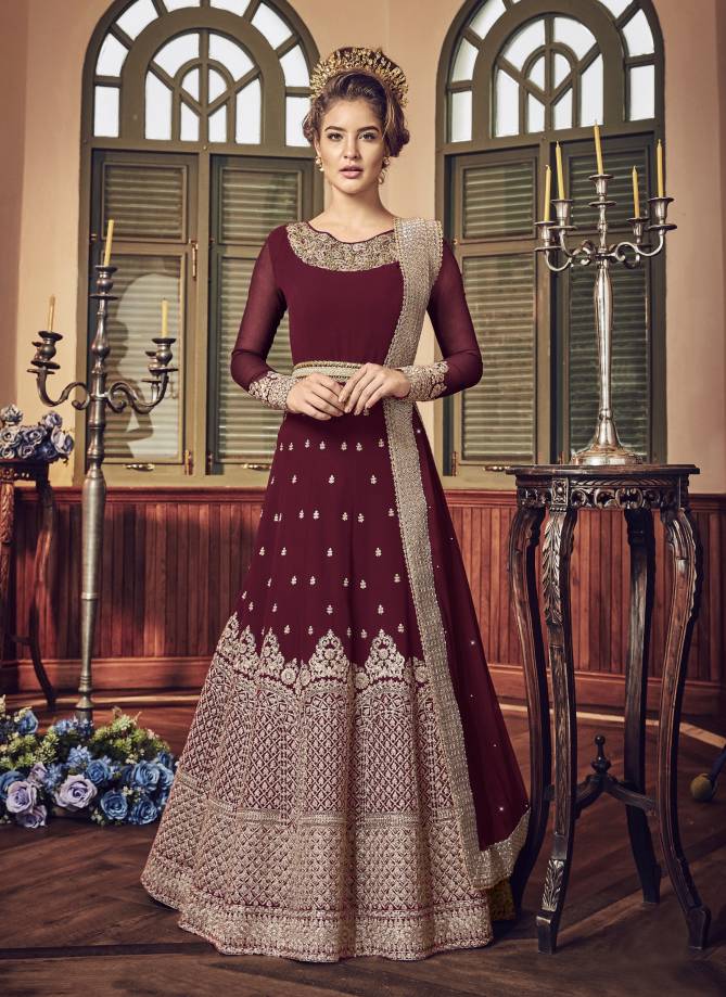 Swagat Violet Snow White Vol-8 Series 5801-A To D Wedding Anarkali Plus Size Salwar Suits Wholesale Online